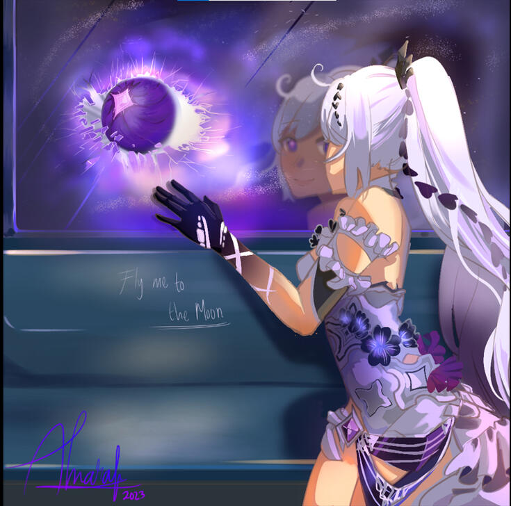 colored sketch with background